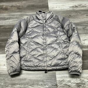 The North Face Gray Womens M Full Zip Gorpcore 550 Goose Down Puffer Jacket‎